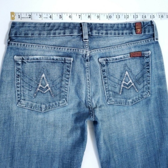 7 for all Mankind A POCKET BOOT CUT Faded Jeans 28 - Picture 1 of 8